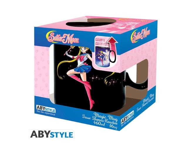 sailor moon - tazza termosensibile 460ml - sailor & chibi