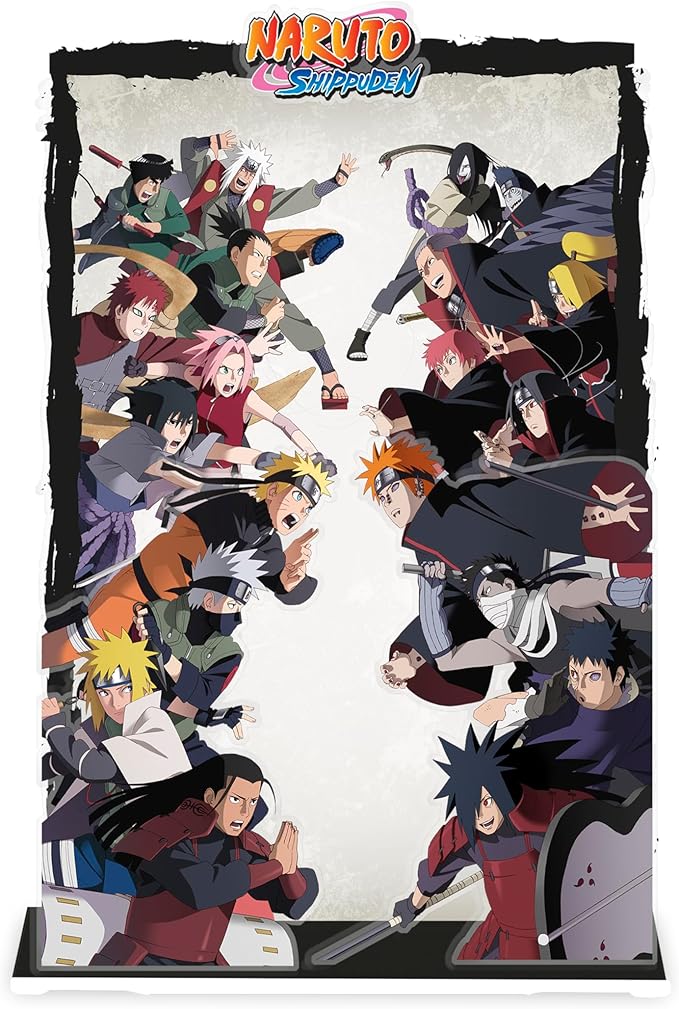 naruto shippuden - diorama acryl - combattimento di gruppo