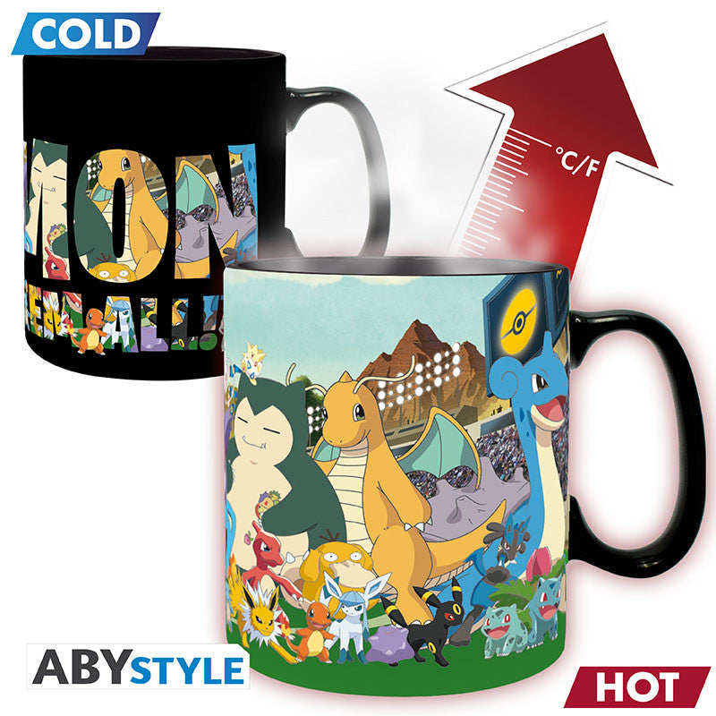 pokémon - tazza termosensibile 460ml - gotta catch 'em all!