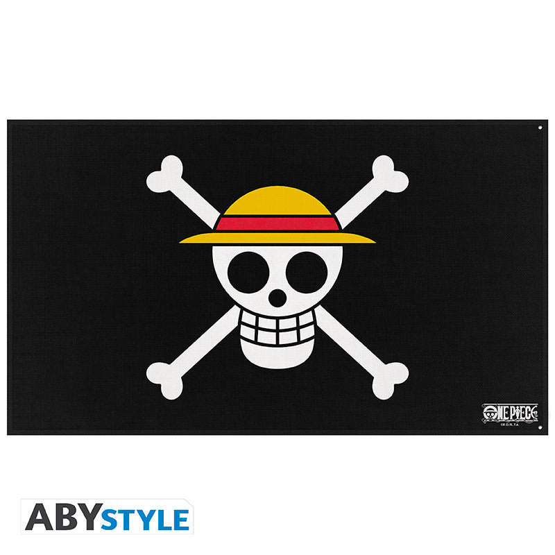one piece - bandiera 120x70 - straw hat jolly roger