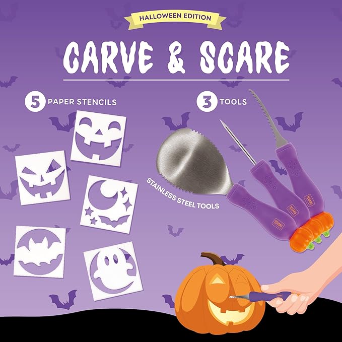 kit per intagliare la zucca di halloween