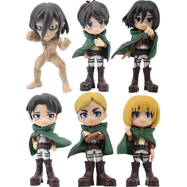 attack on titan - anime figures blind box - 1 personaggio assortito