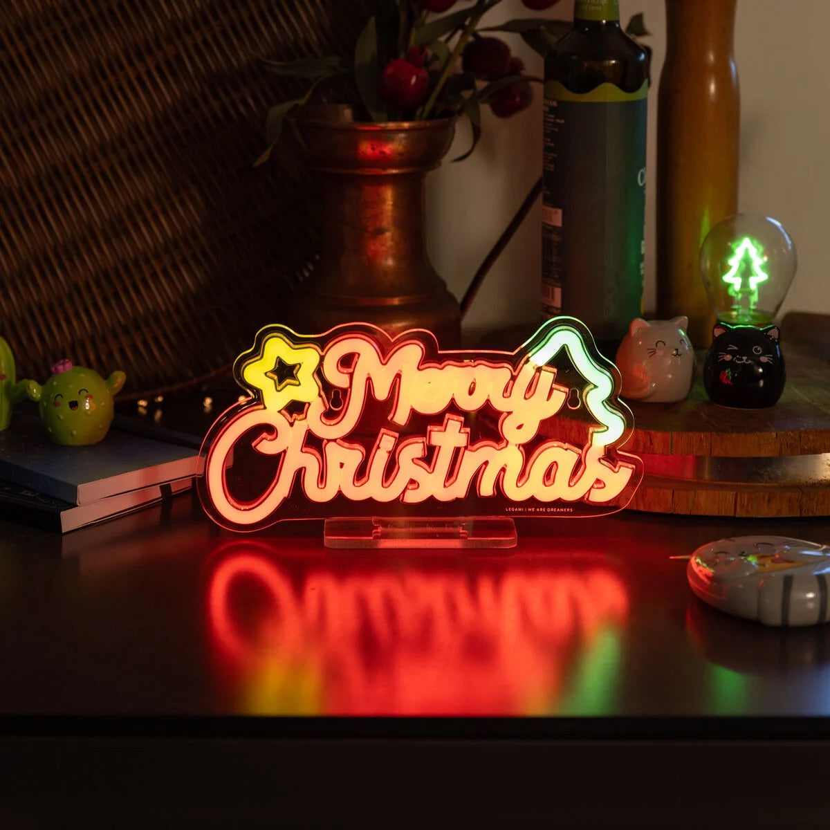 lampada led effetto neon - merry xmas - it's a sign