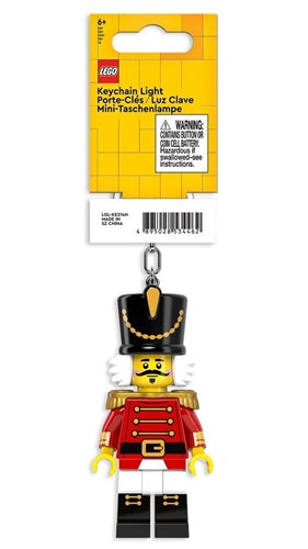 Gadget schiaccianoci natalizio portachiavi con torcia led