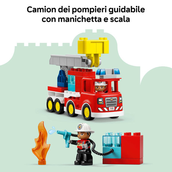 LEGO Duplo 10473 autopompa con manichetta e pompiere