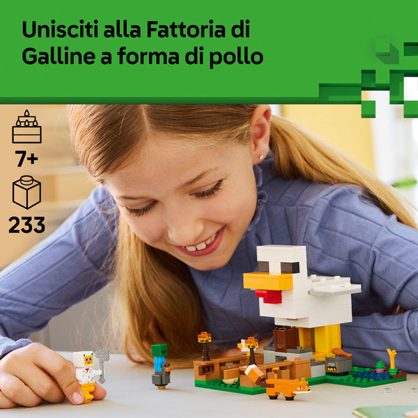 LEGO Minecraft 21585 fattoria di galline