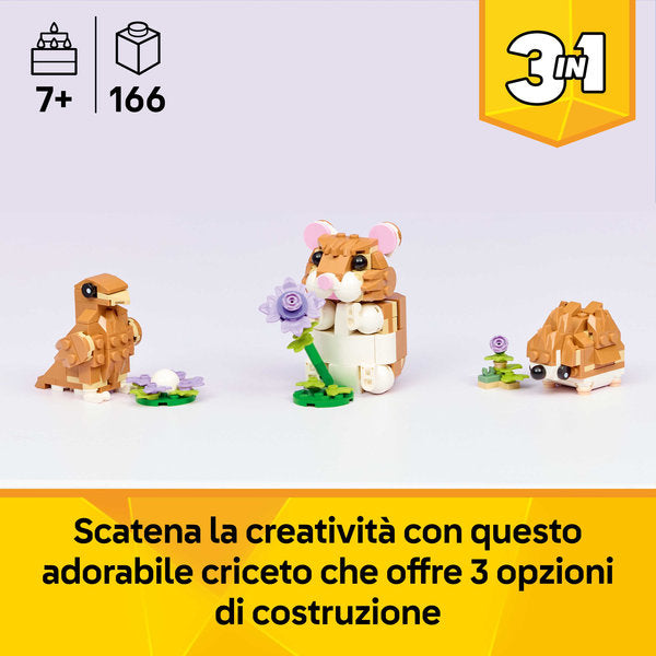 LEGO Creator 31376 simpatico criceto con fiore
