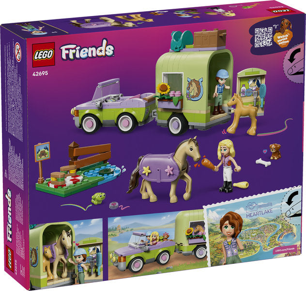LEGO Friends 42695 rimorchio per cavallo e puledro