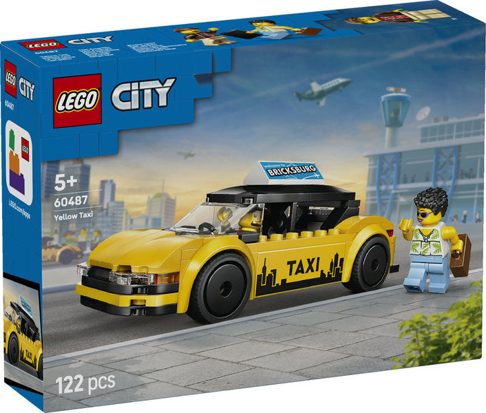 LEGO City 60487 taxi giallo