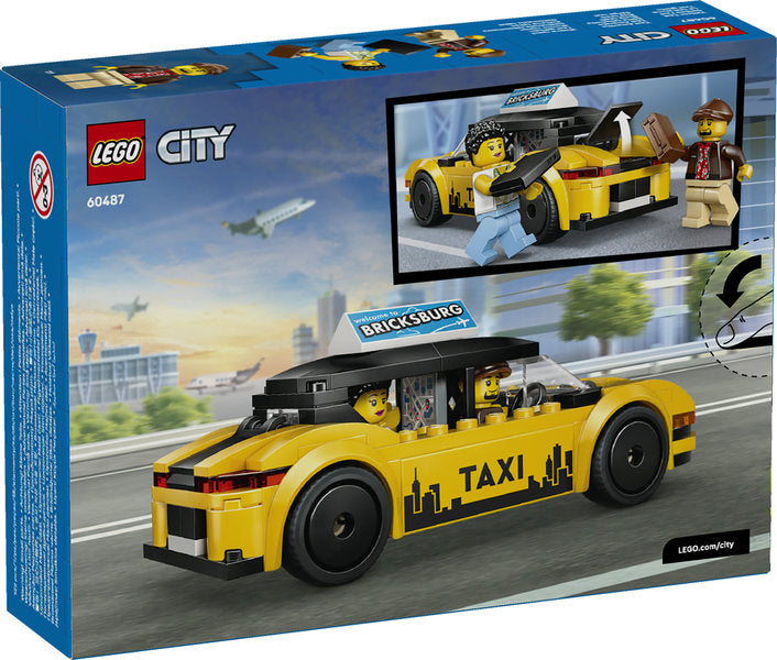 LEGO City 60487 taxi giallo