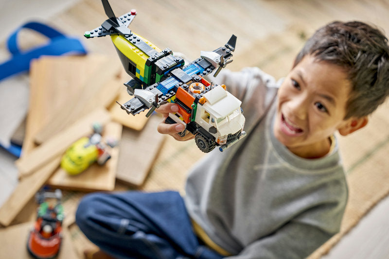 LEGO City 60505 remix aereo, camion di servizio e hovercraft