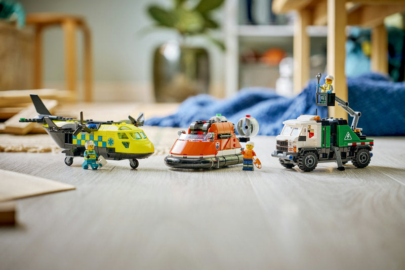 LEGO City 60505 remix aereo, camion di servizio e hovercraft