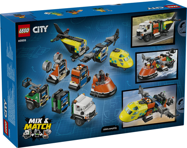 LEGO City 60505 remix aereo, camion di servizio e hovercraft