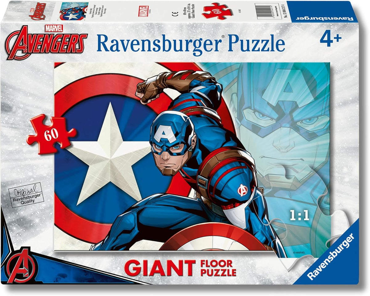 captain america - puzzle gigante 60 pezzi pavimento