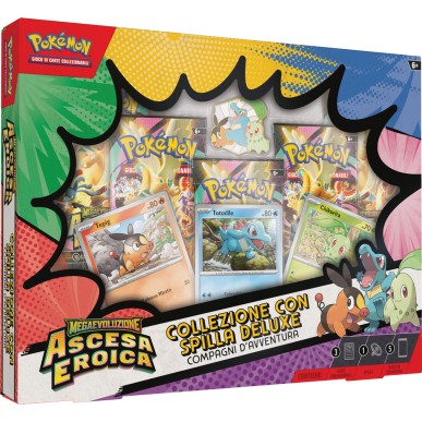 pokemon - megaevoluzione ascesa eroica - collezione con spilla deluxe (ita) - compagni d'avventura