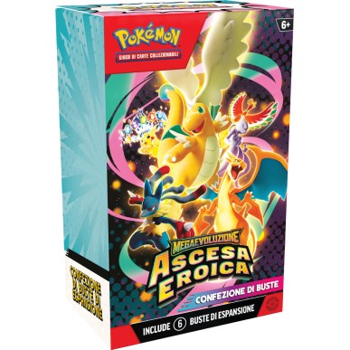 pokemon - megaevoluzione ascesa eroica - bundle 6 bustine (ita)