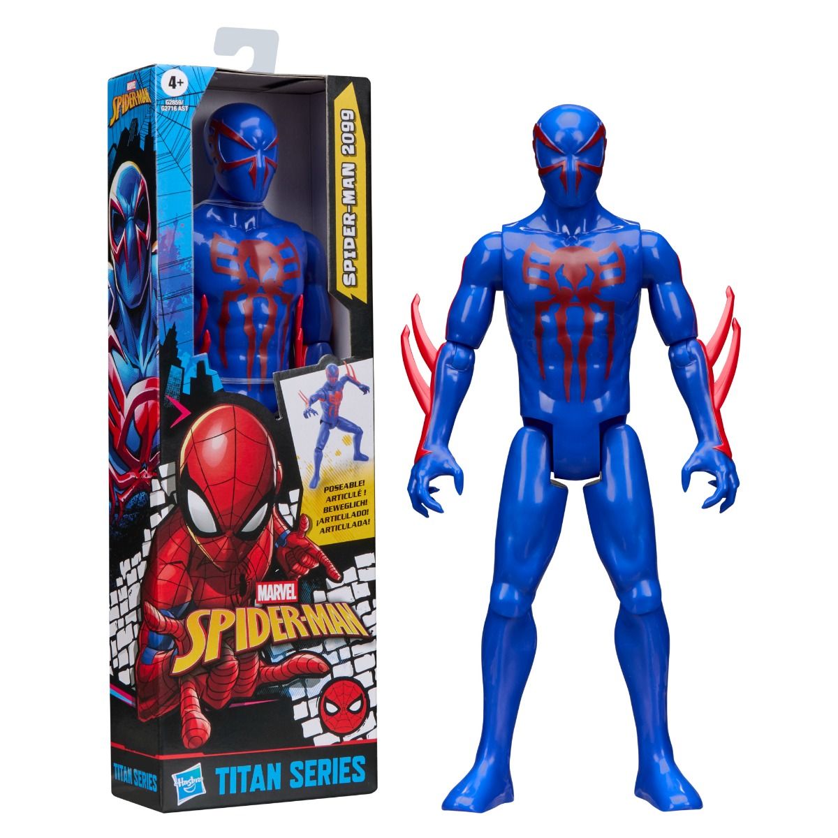 marvel titan hero - spiderman assortito 30cm articolato