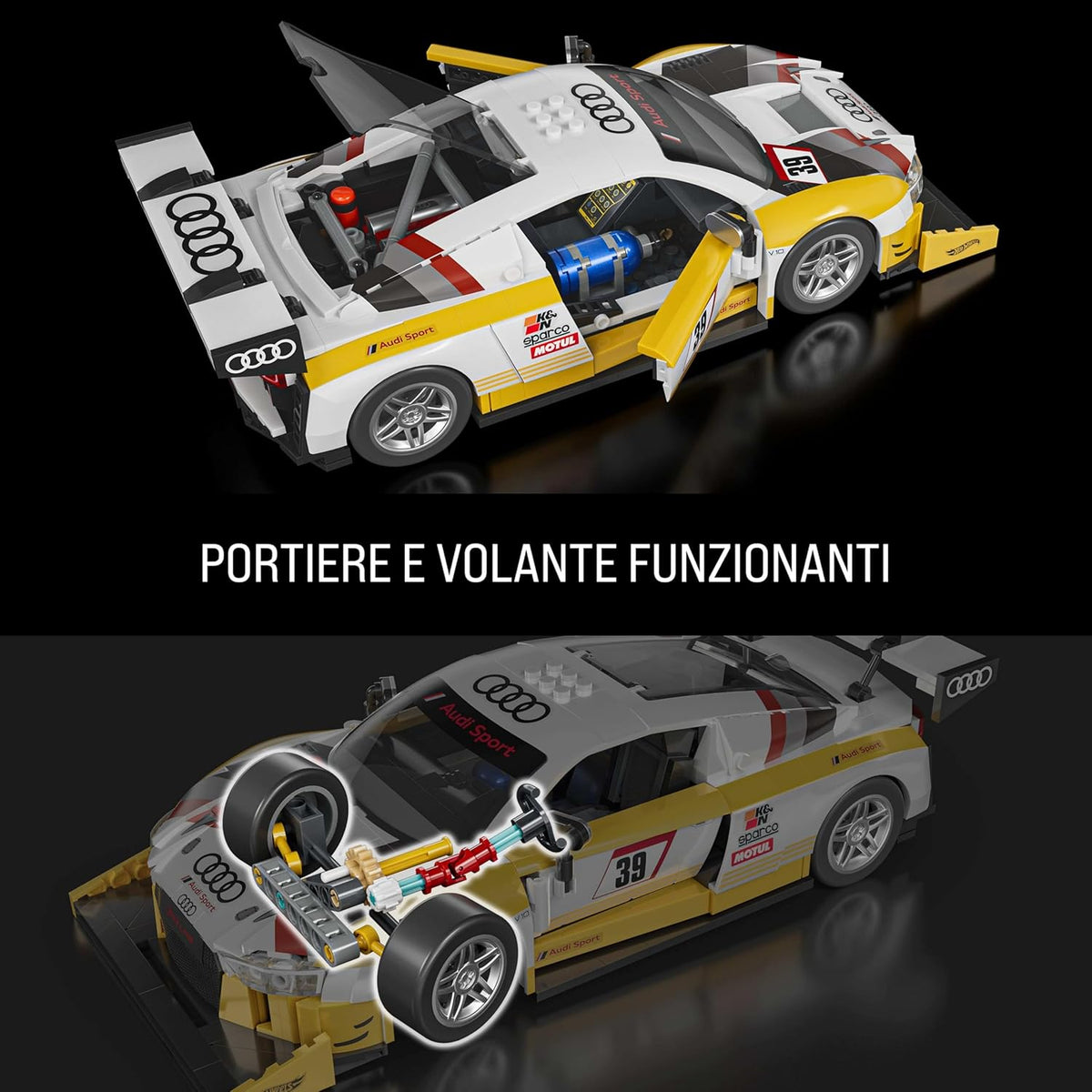 mattel brick shop hot wheels - audi r8 lms
