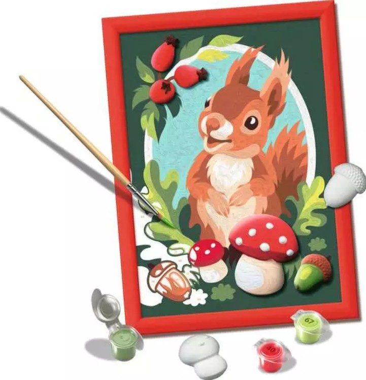 creart - serie d con gesso 3d - scoiattolo