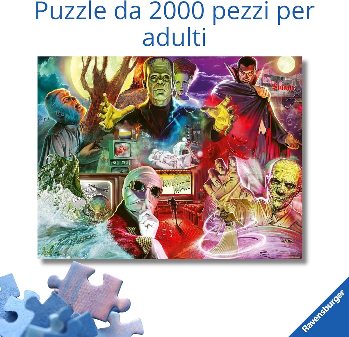 universal monster - puzzle 2000 pezzi