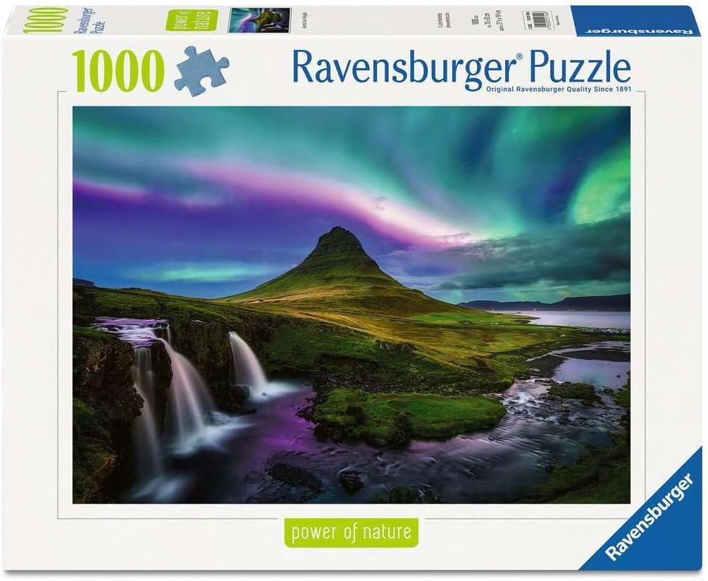 aurora su kirkjufell - puzzle 1000 pezzi