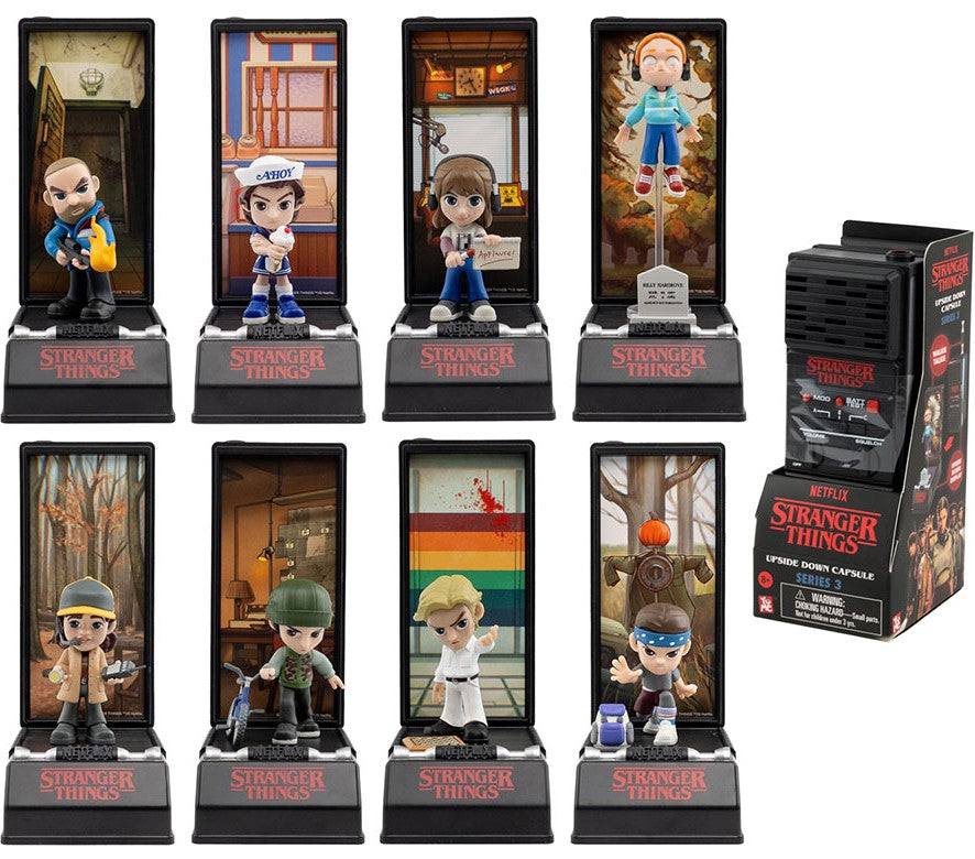 stranger things - upside down capsule blind box - 1 personaggio assortito