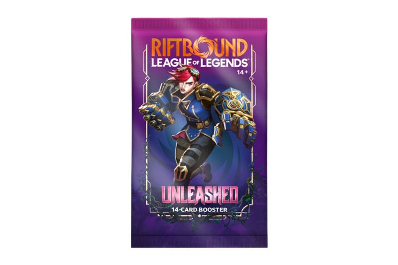 league of legends - riftbound: unleashed - bustina singola 14 carte (eng)