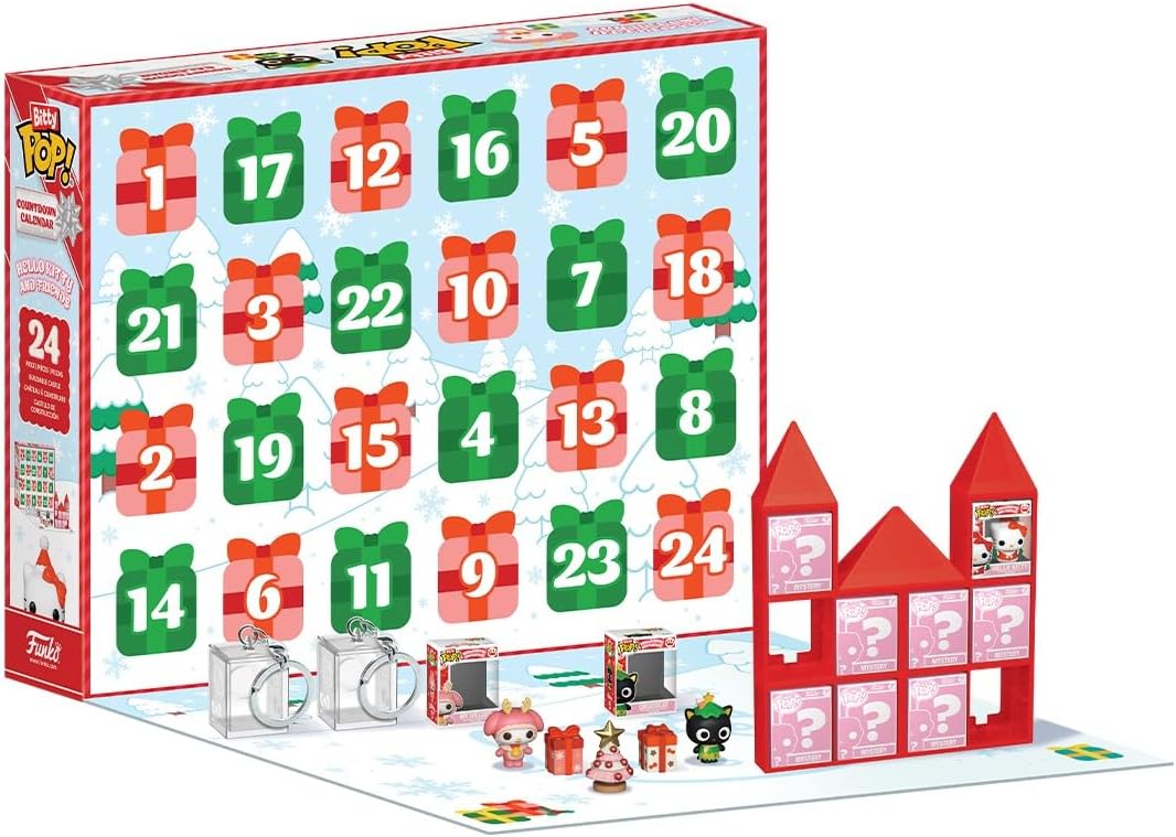 hello kitty & friends - bitty pop calendario dell'avvento 24 giorni