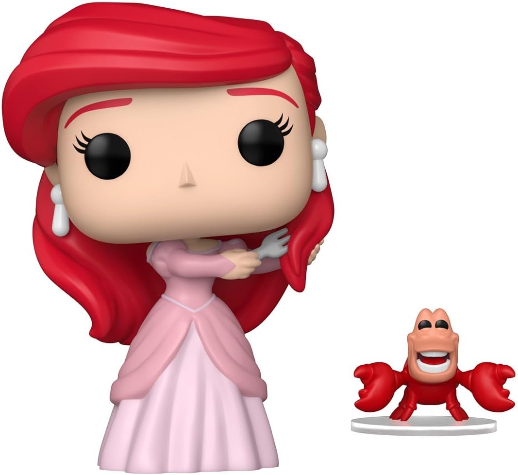 the little mermaid - ariel with sebastian 9cm - funko pop! 1755