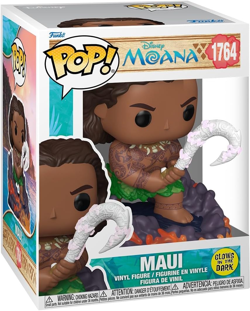moana - maui (glows in the dark) 9cm - funko pop! 1764