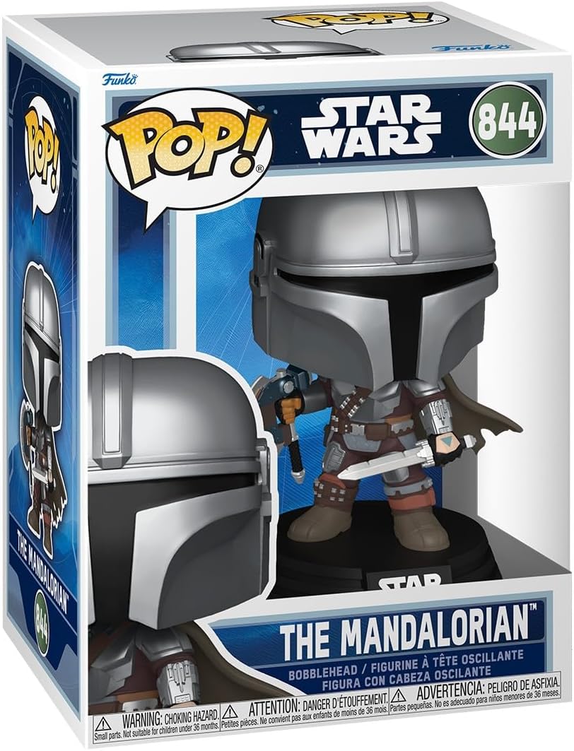star wars - the mandalorian and grogu - the mandalorian 9cm - funko pop! 844