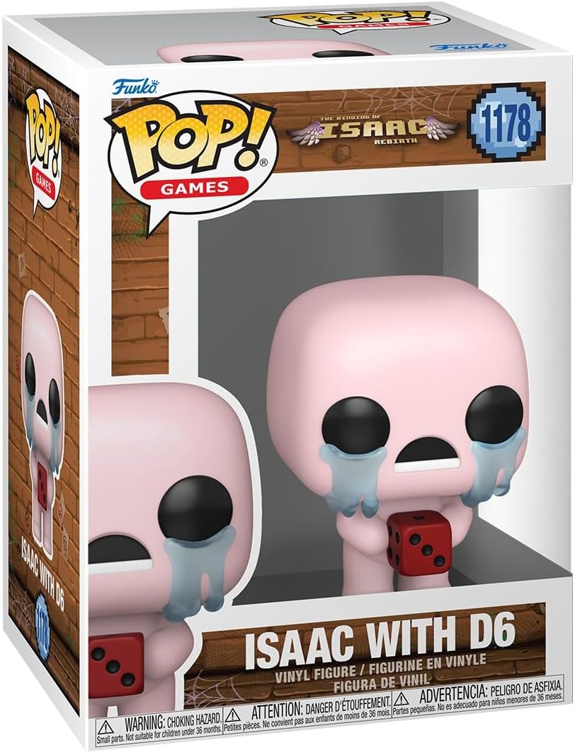the binding of isaac rebirth - isaac con d6 9cm - funko pop! 1178