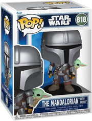 star wars - the mandalorian con grogu 9cm - funko pop! 818