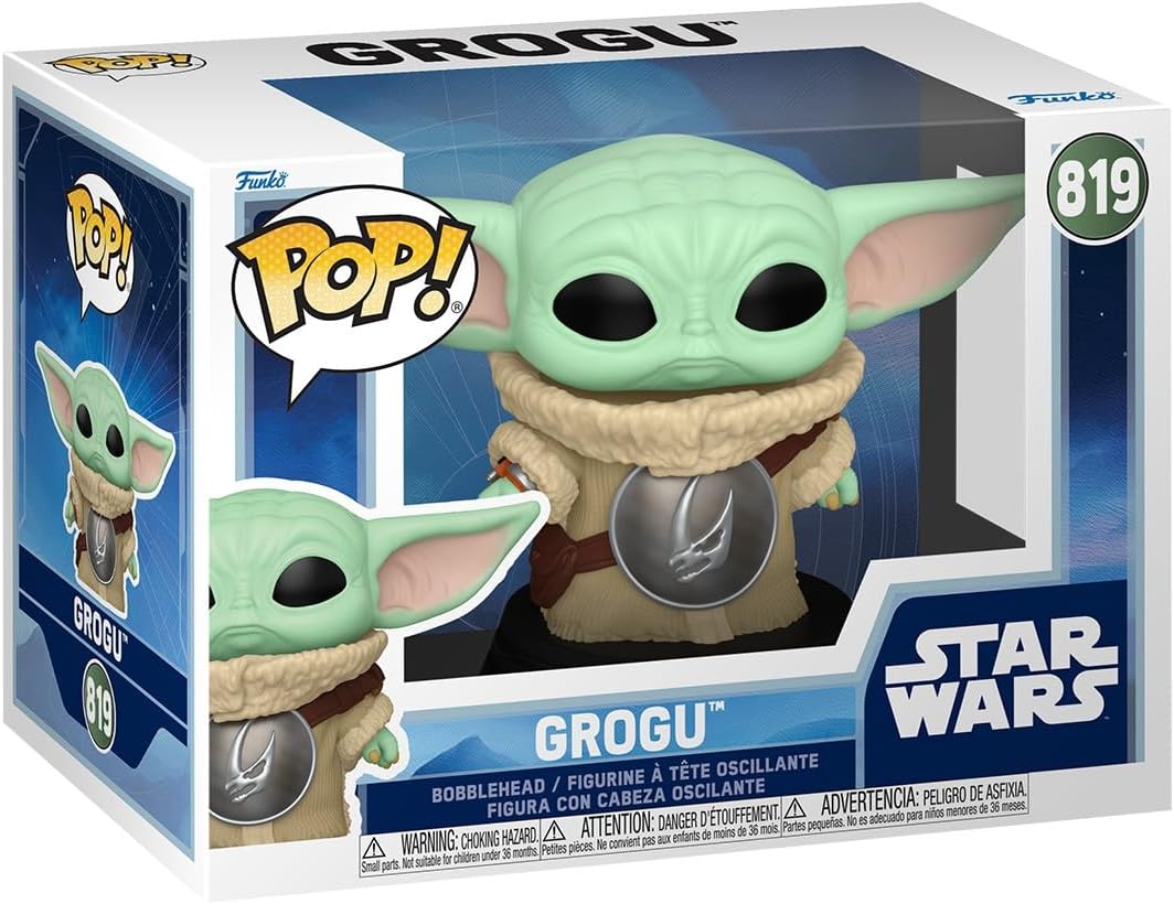 star wars: mandalorian & grogu 9 cm - funko pop! 819
