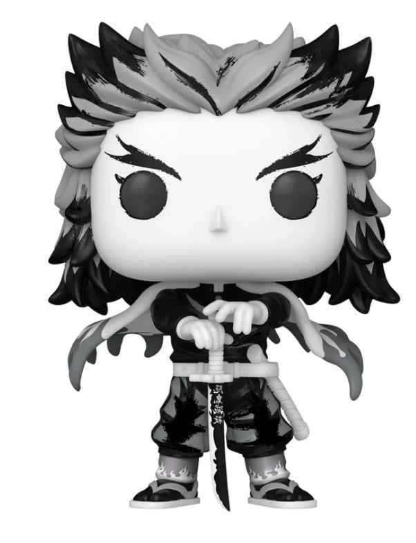 demon slayer - rengoku (black and white) 9cm - funko pop! 2194