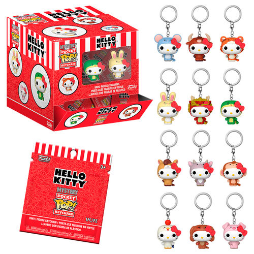 hello kitty & friends - mystery pop keychain