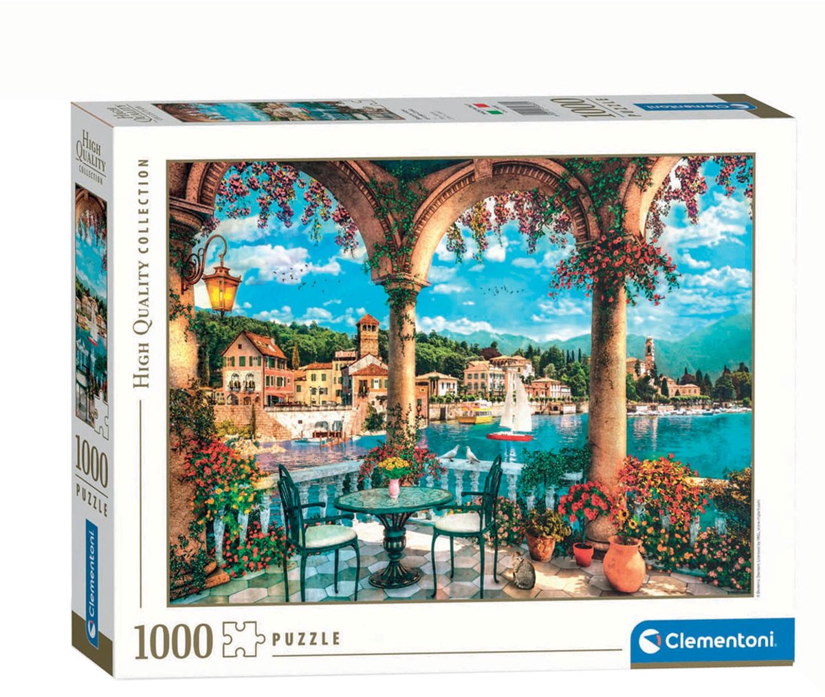 balcony view of lake como - puzzle 1000 pezzi