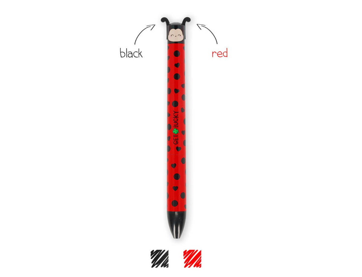 penna a due colori - click&clack - ladybug