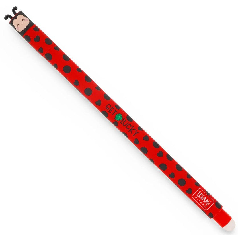 penna gel cancellabile - ladybug