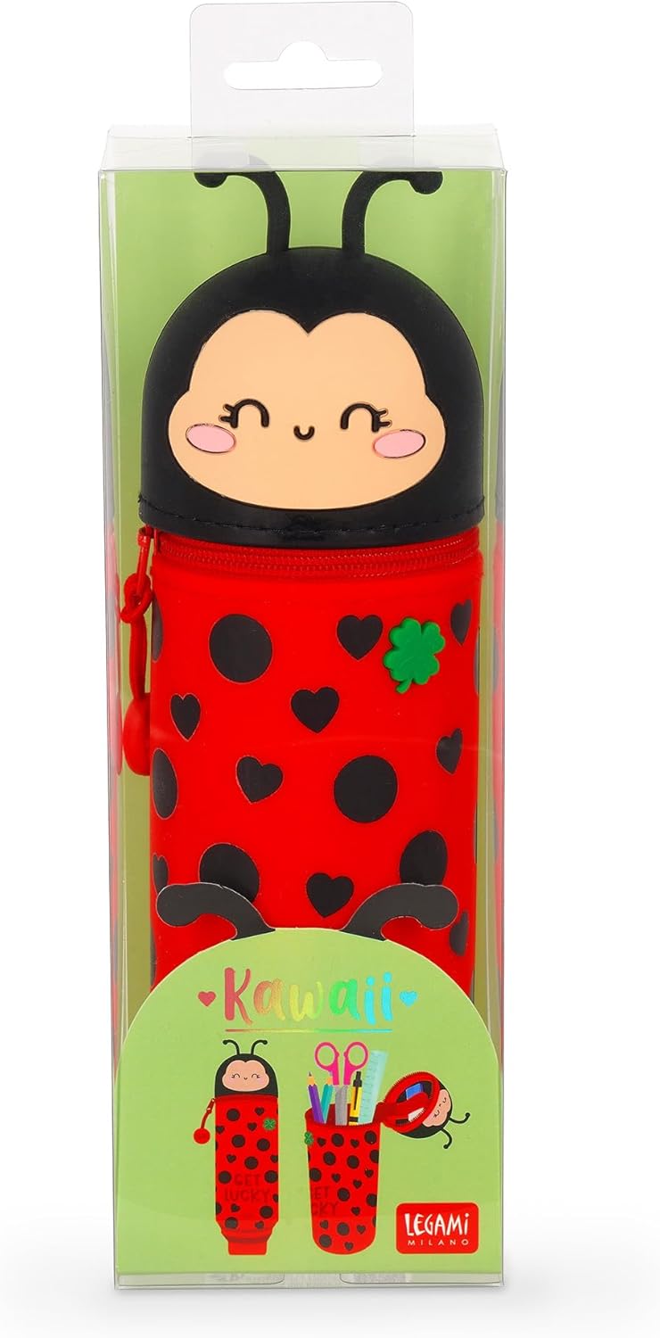 astuccio 2 in 1 in silicone - ladybug