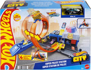 hot wheels - stazione di polizia playset