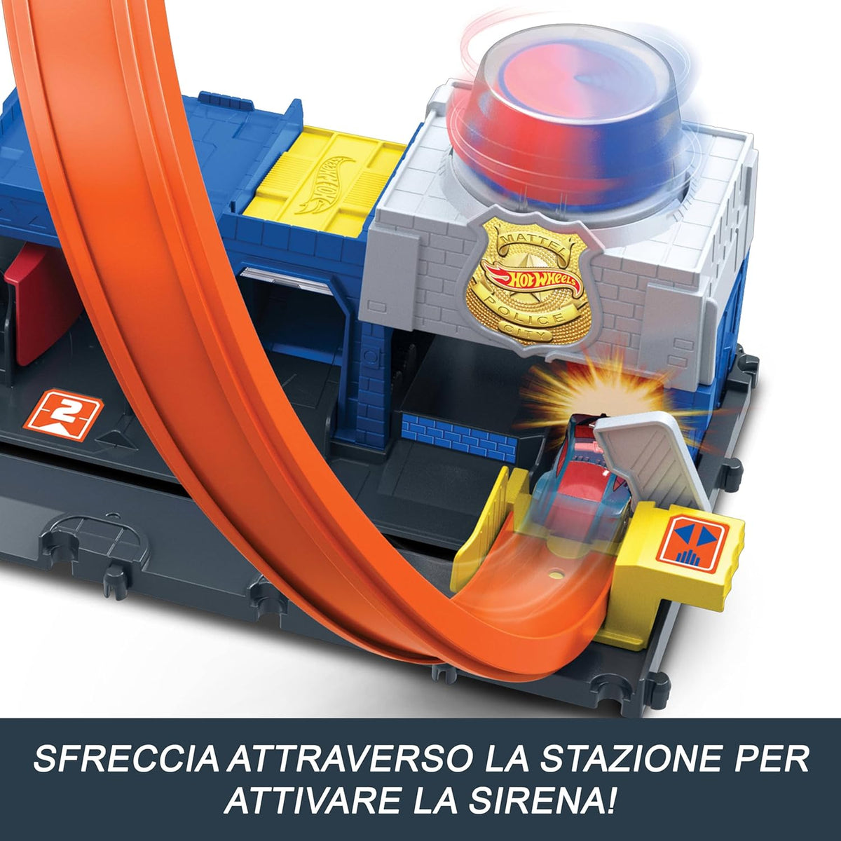 hot wheels - stazione di polizia playset