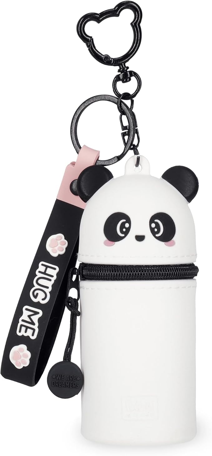 mini kawaii - portamonete con portachiavi - panda