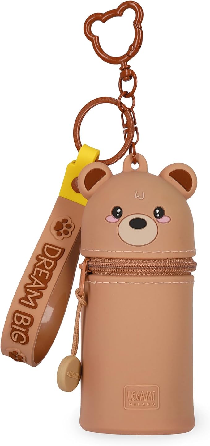 mini kawaii - portamonete con portachiavi - teddy bear