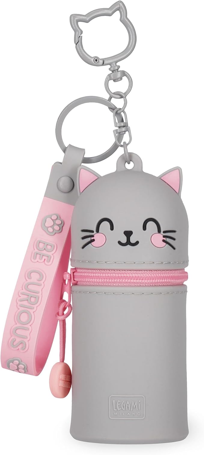 mini kawaii - portamonete con portachiavi - kitty