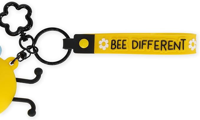 mini kawaii - portamonete con portachiavi - bee
