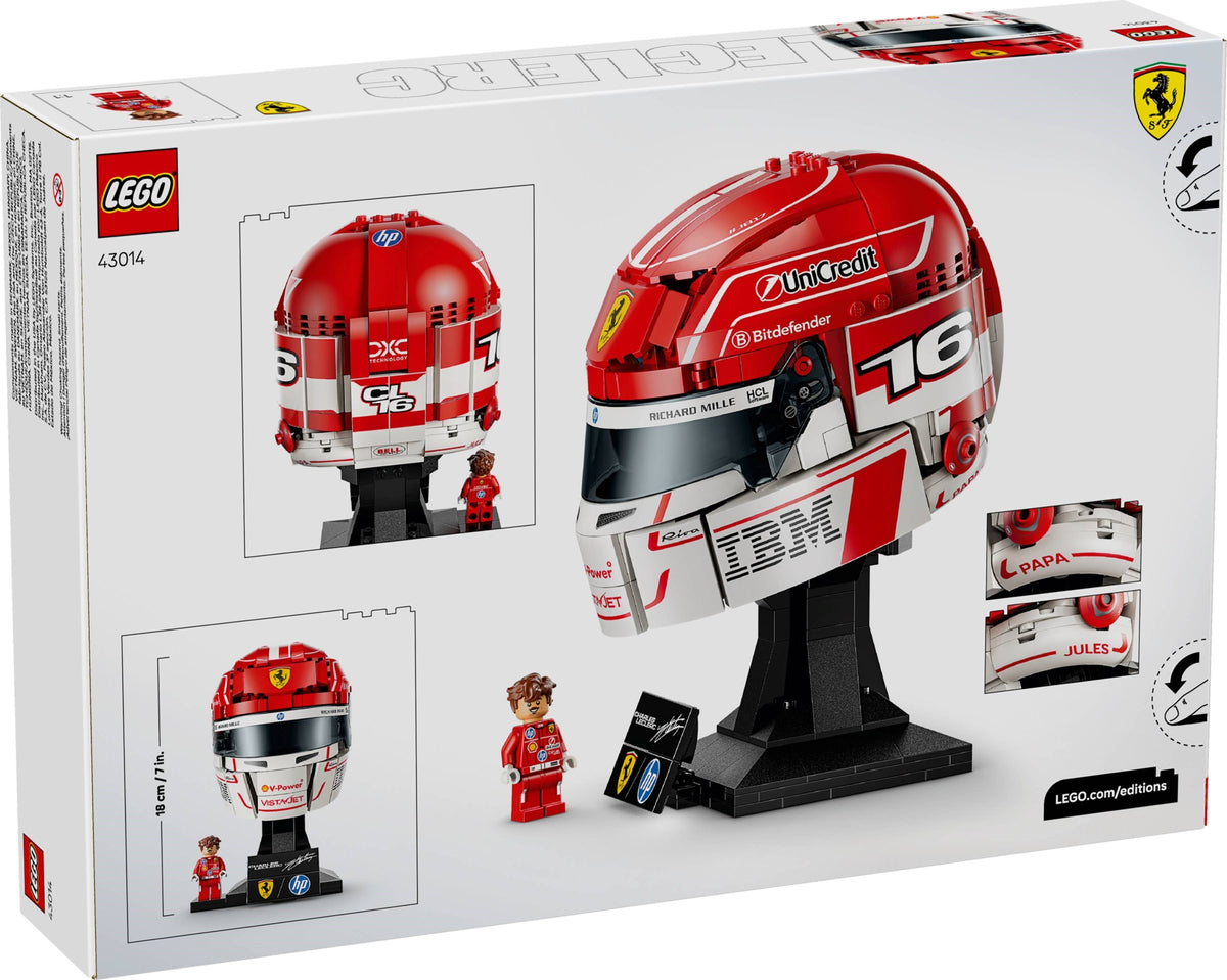 Lego Editions 43014 casco di charles leclerc scuderia ferrari hp