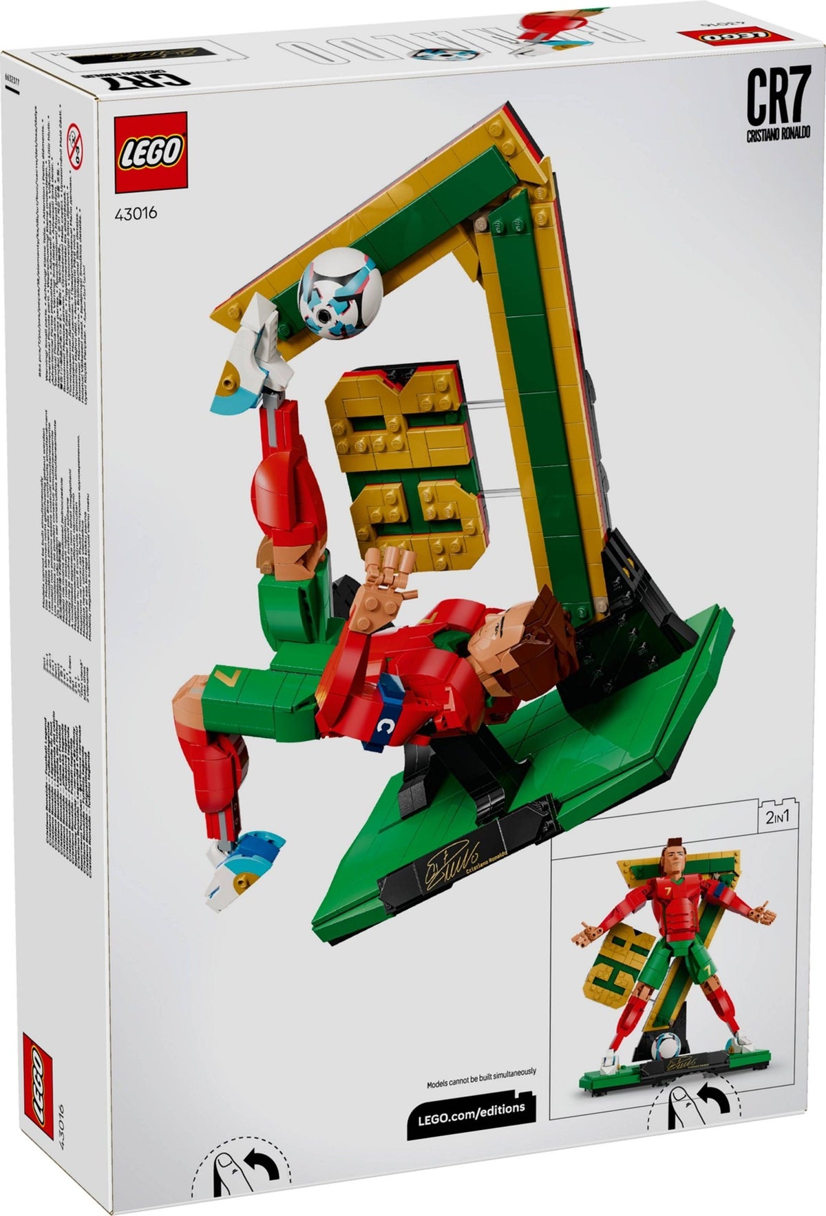 Lego Editions 43016 cristiano ronaldo leggenda del calcio