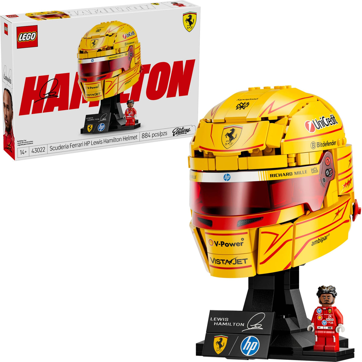 Lego Editions 43022 casco di lewis hamilton scuderia ferrari hp