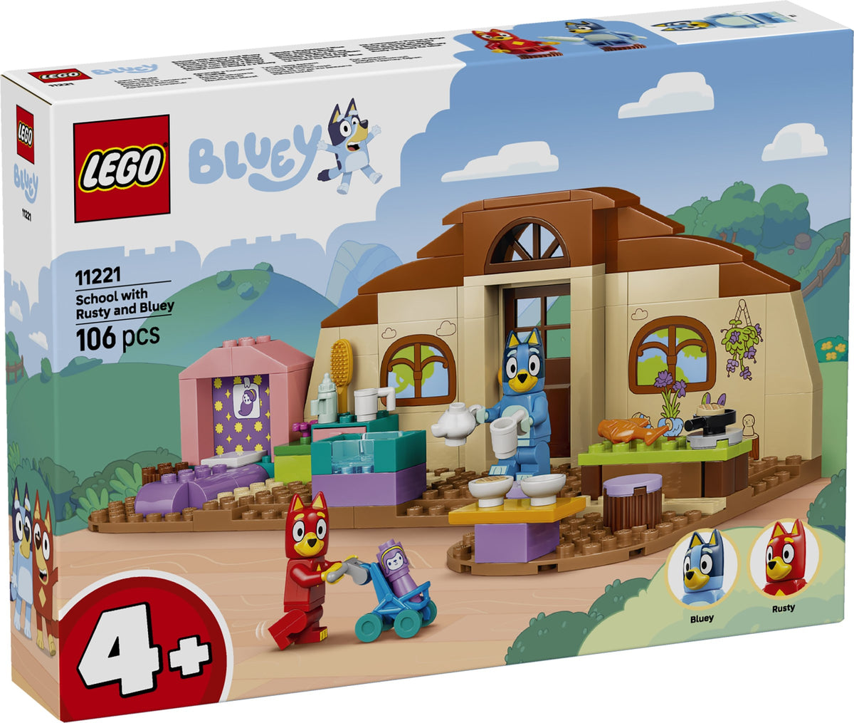 LEGO Bluey 11221 a scuola con rusty e bluey